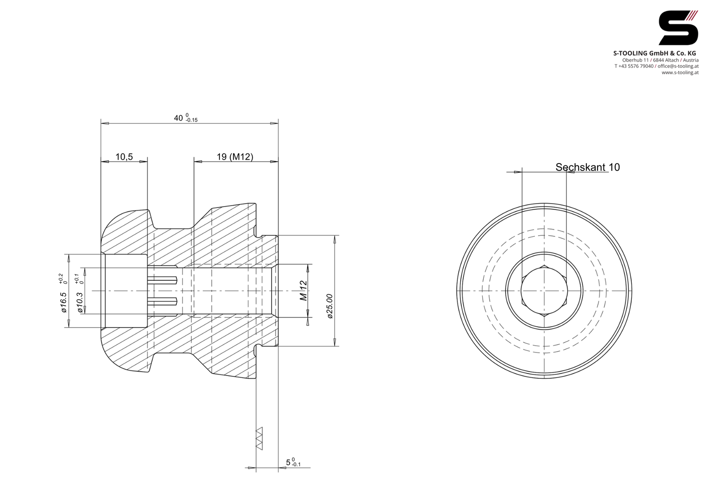 Standard Bund D25,00 Höhe 5 M12/B